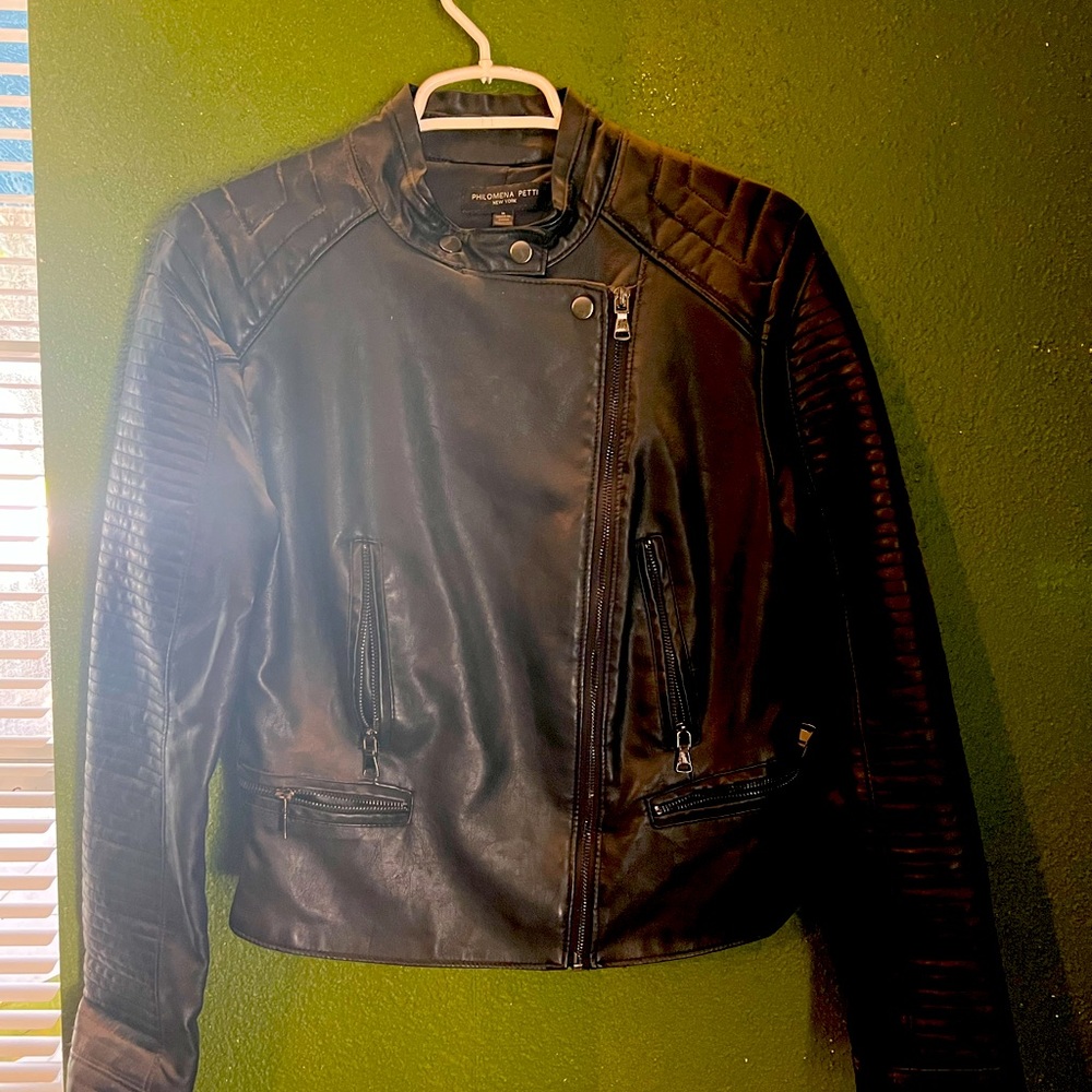 Philomena Petti Black Leather Jacket